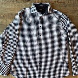 Men's Express Blk and White modern fit button down
